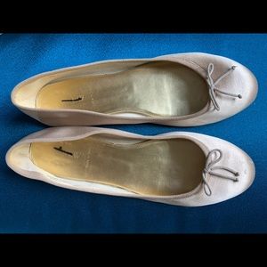 Pink/Blush JCrew satin ballerina flats
